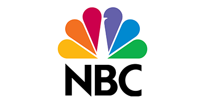 NBC logo with colorful peacock feathers and the NBC text below it.