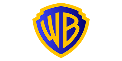 Warner Bros. logo, featuring a shield shape with the initials 'WB' in the center.