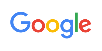 Google logo with colorful letters on a black background.