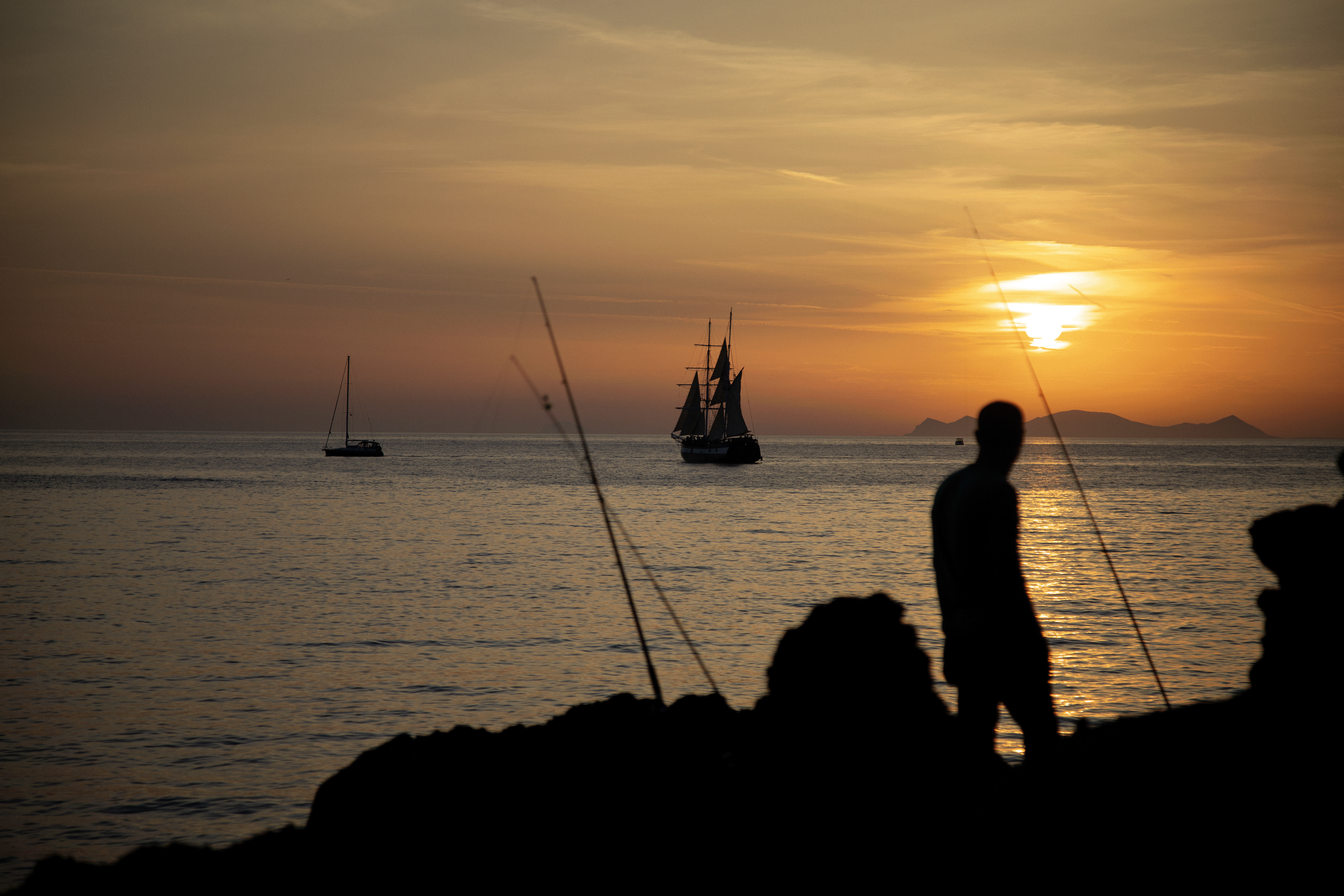 Fisherman at Ammoudi Bay 