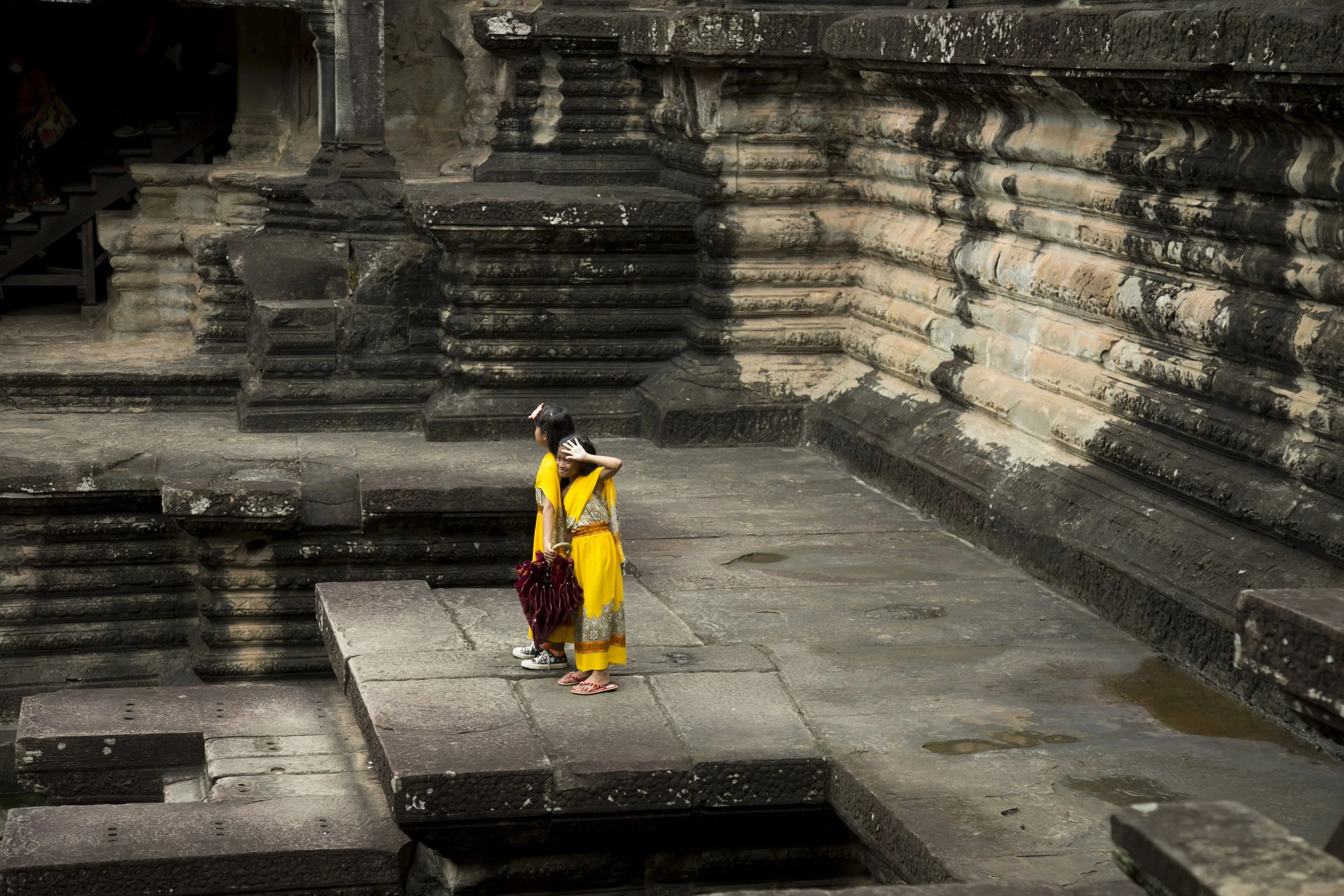Visitors at Angkor Wat