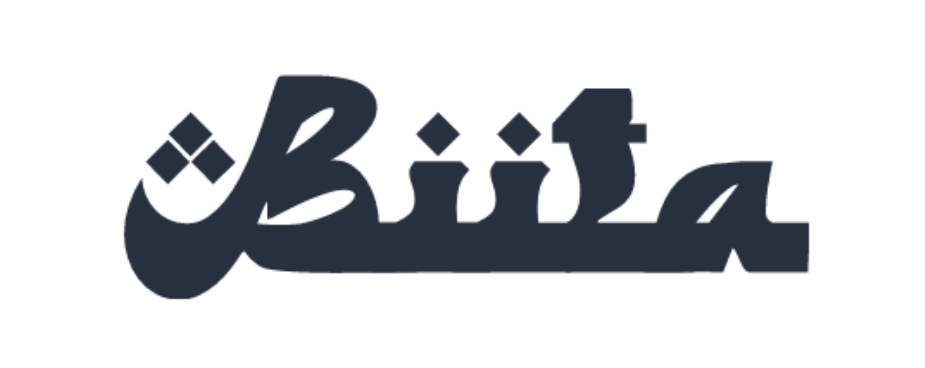 Stylized black text spelling 'Bita' with a horizontal line beneath it, on a transparent background.