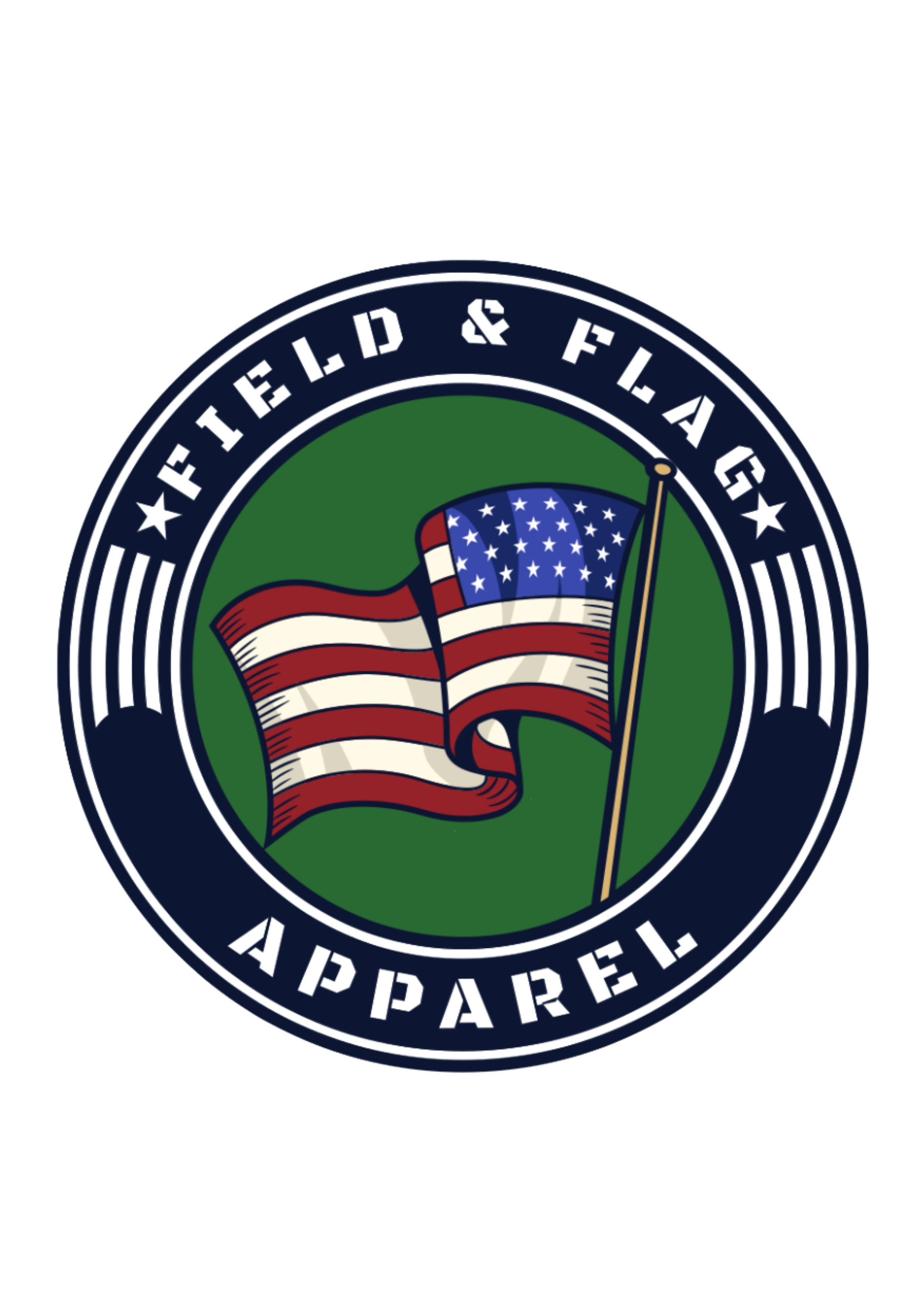 Field & Flag Logo Sticker