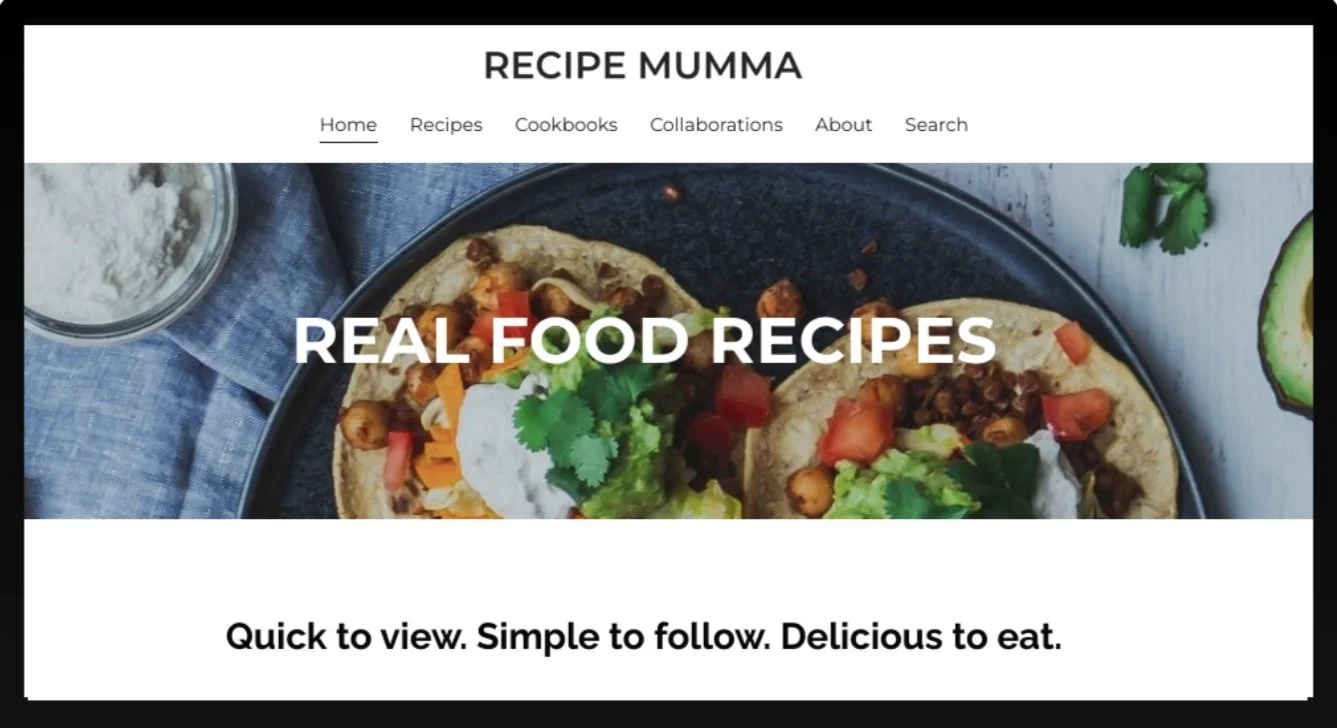 Recipe Blog Website Image