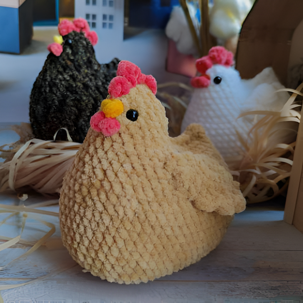 No Sew Easy Hen Crochet Toy Pattern.png