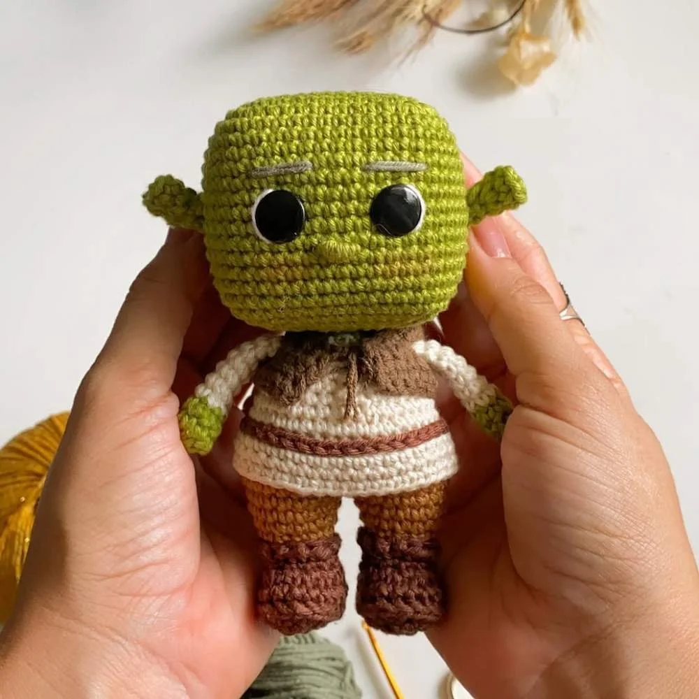Free Small Shrek Doll Crochet Pattern