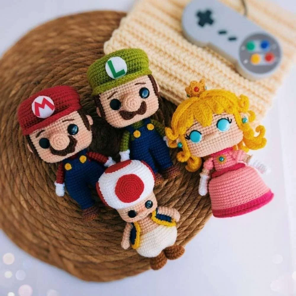 Super Mario Bros Family 4-in-1 Crochet Pattern Bundle.jpg
