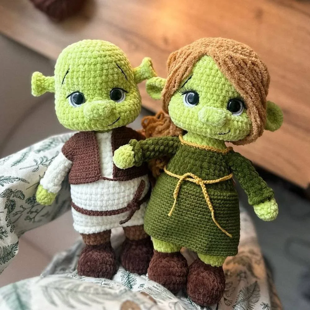 2 in 1 Shrek & Fiona Crochet Patterns