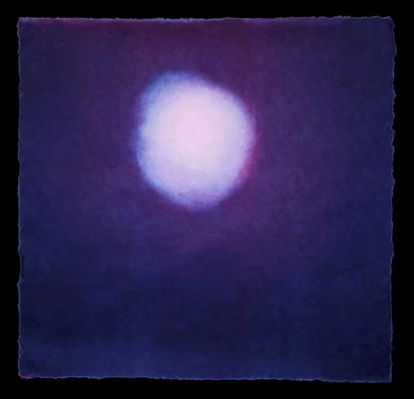 "Singular", monoprint on kozo, 18" x 17"