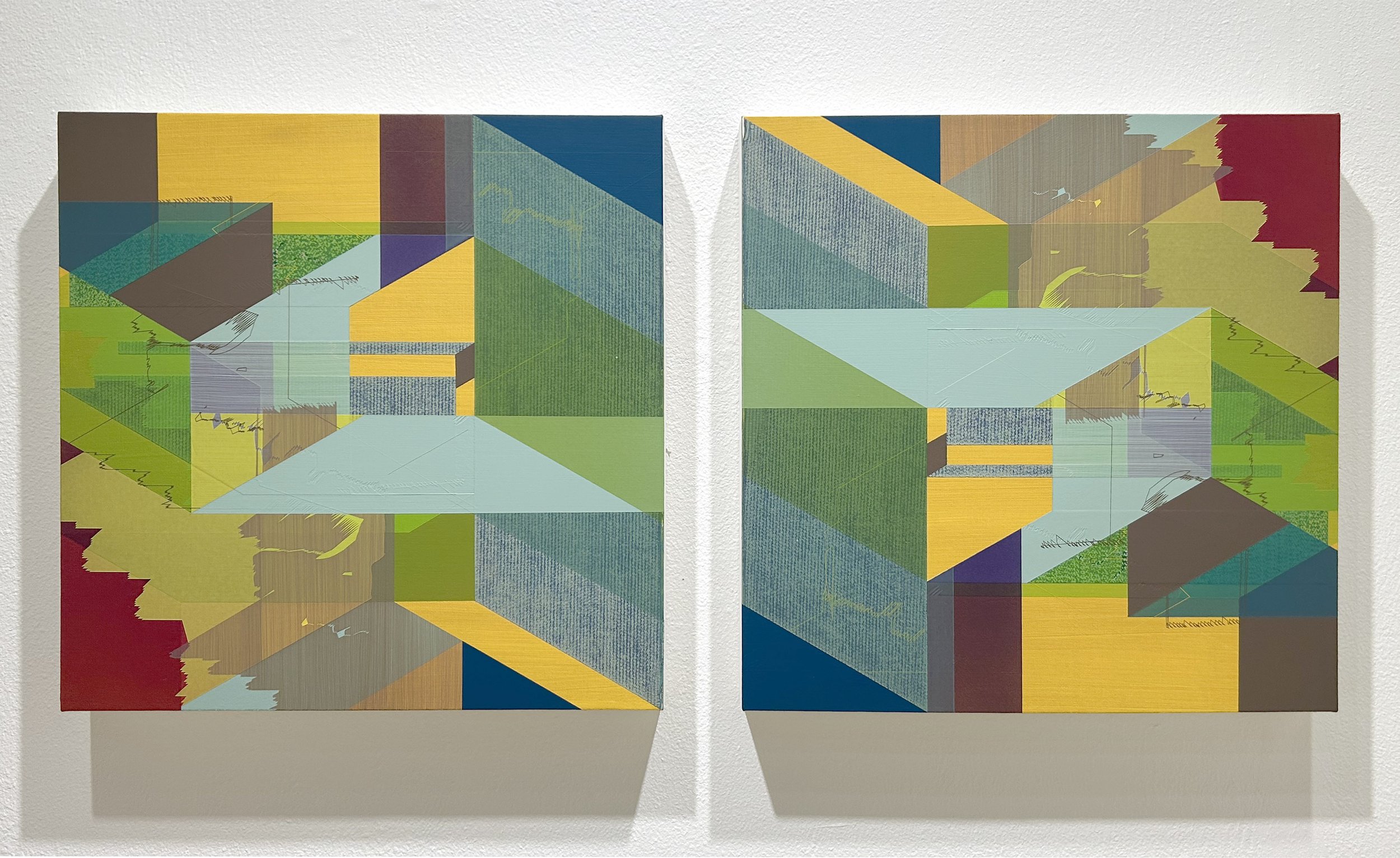 Interface_3_rotate
Acrylic on canvas over panel. 24" x 24" (each panel). 2023
