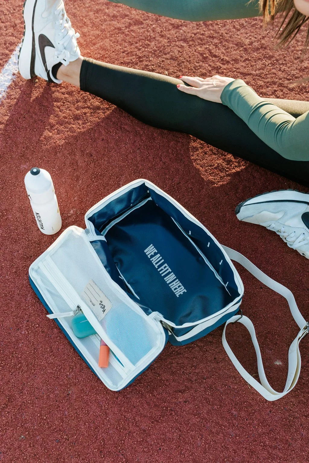 The Current Blue Kanvas Movement Session Bag opened