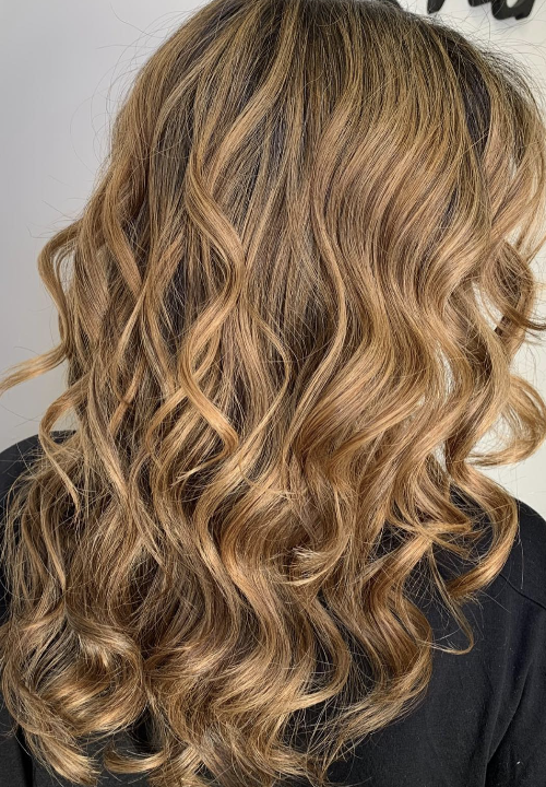 honey blonde.