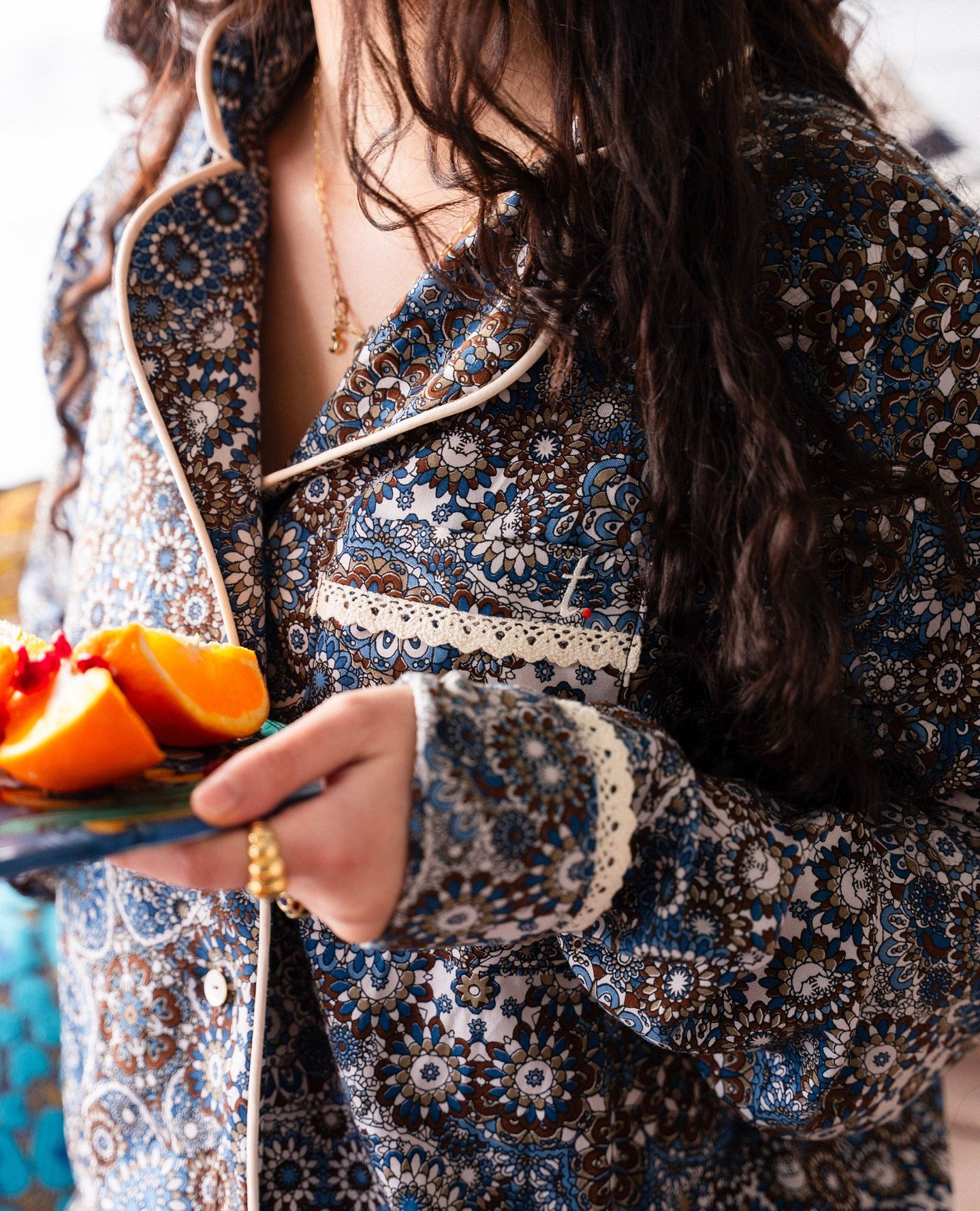 Morning light, soft and still.⁠
⁠
The Lotus Pajamas are an ode to calm rituals, delicate motifs, and the quiet beauty of everyday moments.