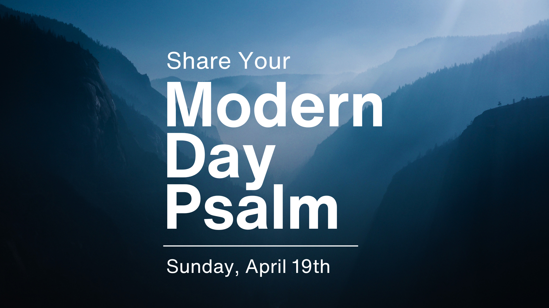 Share Your Modern Day Psalm