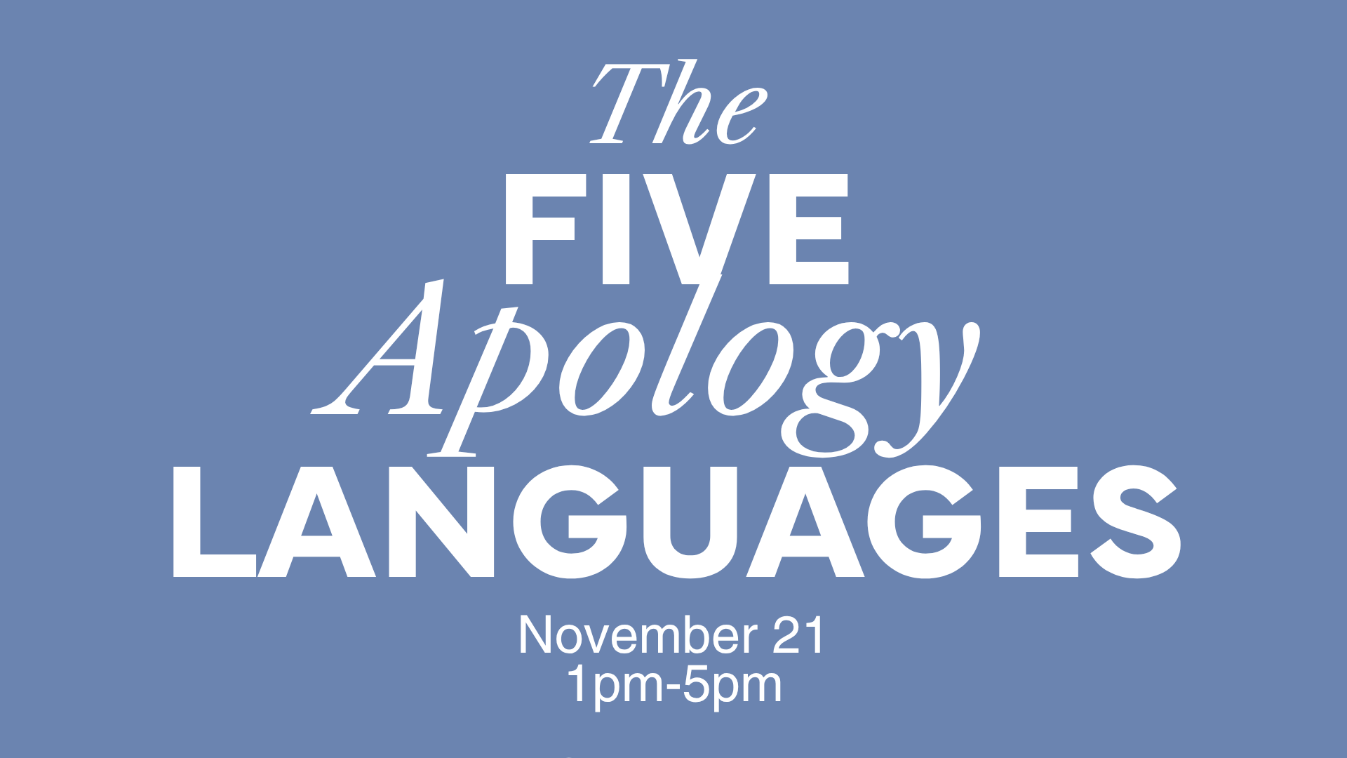 The 5 Apology Languages