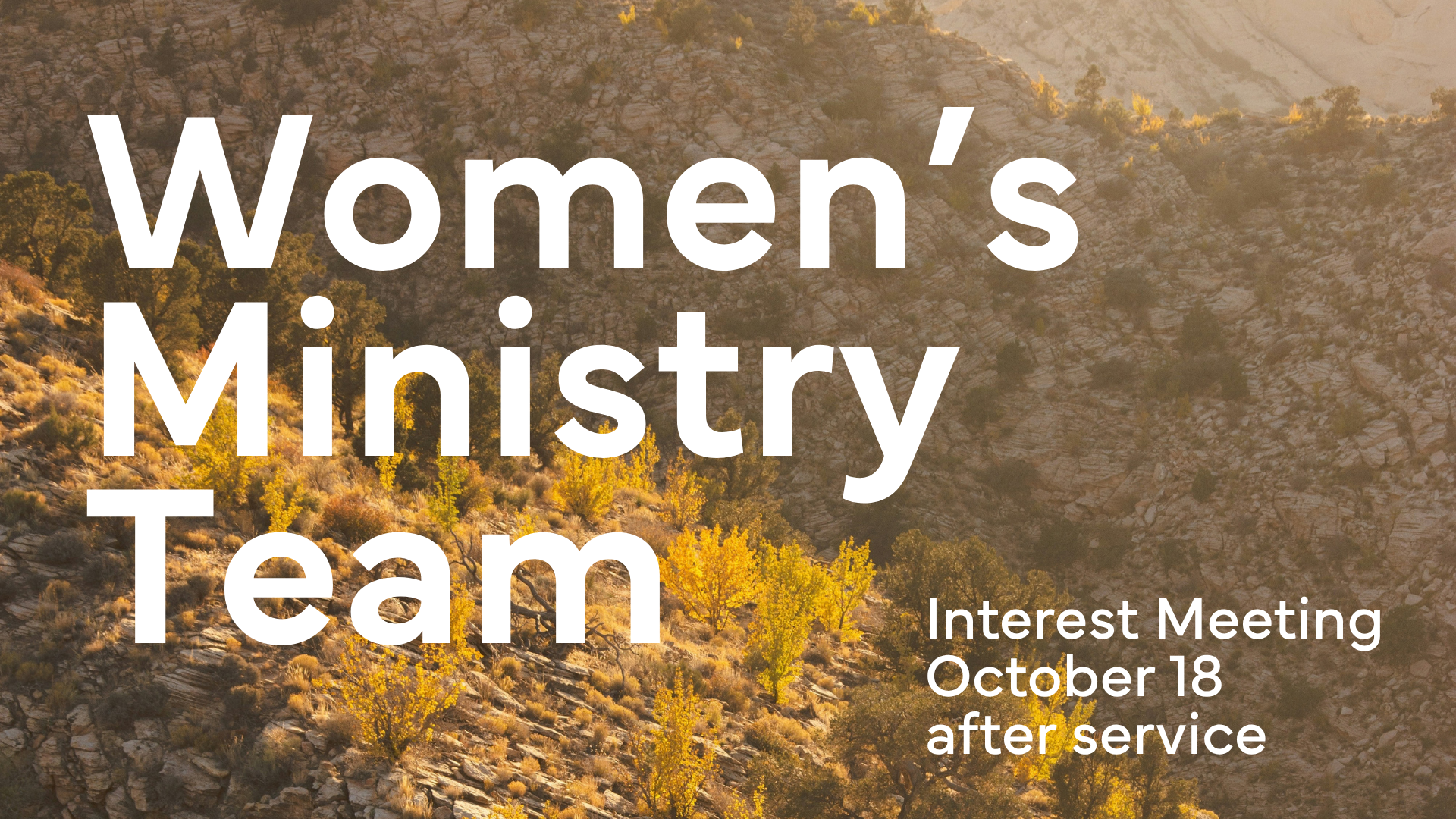 Women's Ministry Team Meeting