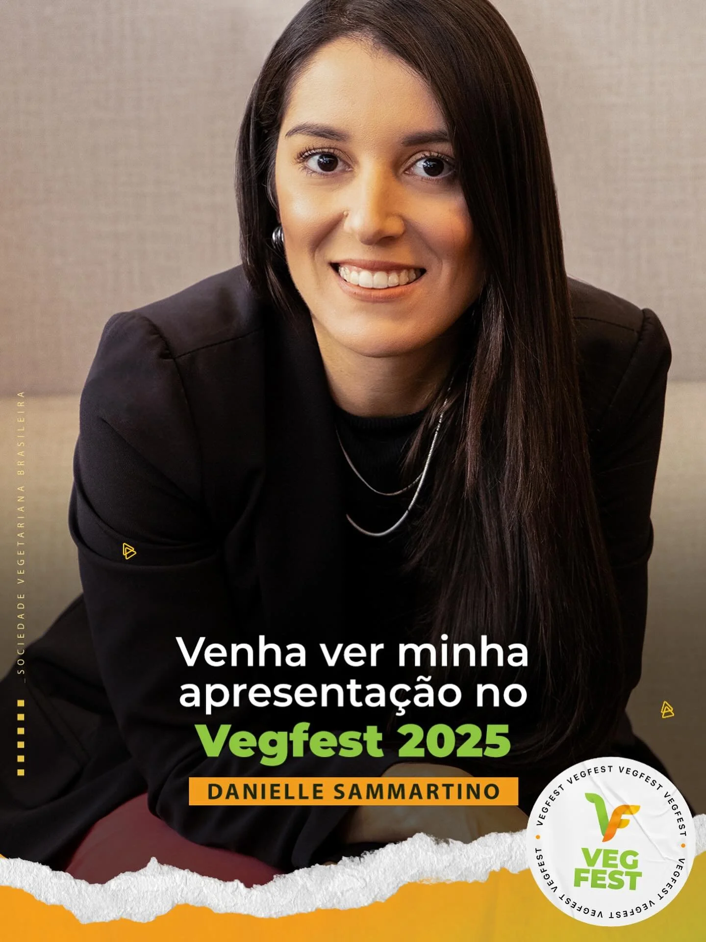 Venha assistir minha apresenta&ccedil;&atilde;o em um dos maiores eventos veganos das Am&eacute;ricas. O @vegfestbrasil acontece de 04 a 07 de dezembro, no pavilh&atilde;o amarelo do Expo Center Norte, em S&atilde;o Paulo.

Com o meu cupom DANIELLE, 
