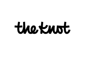 The word 'the knot' in black, stylized font.