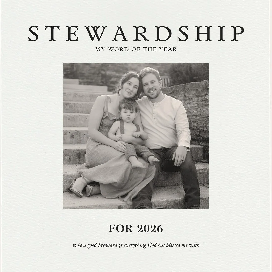 I always pick a word of the year. My word for 2025 was intentional. To be intentional with every decision I made towards starting my business was my main objective. 

For 2026 I&rsquo;m choosing stewardship. I was going to pick disciplined but I feel