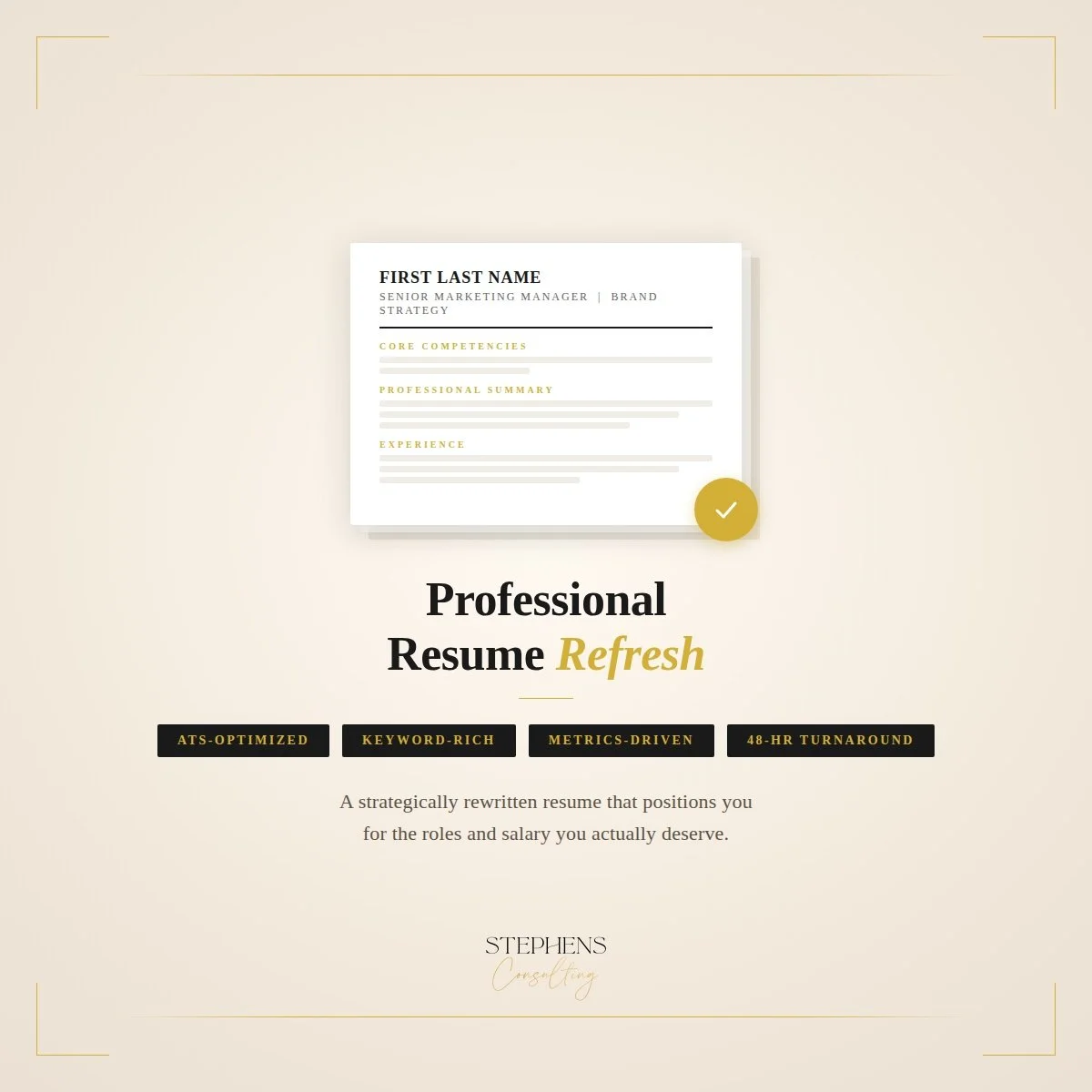 Professional Resume Refresh