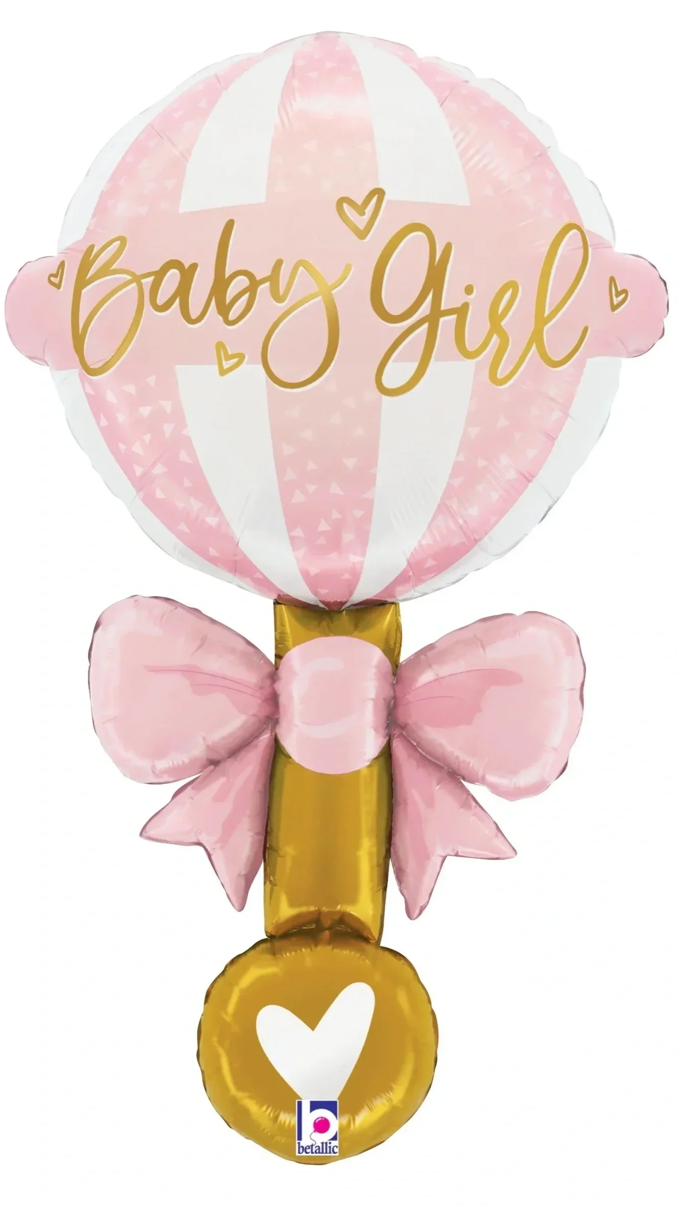 Betallic Satin Baby Girl Rattle