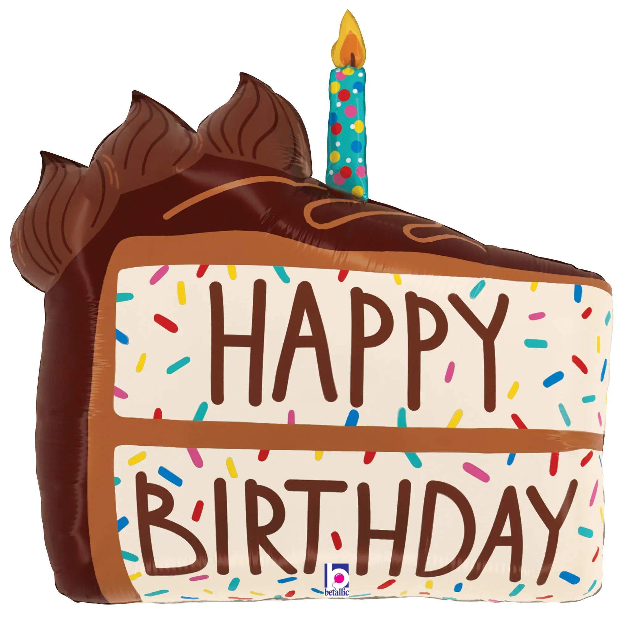 Betallic Birthday Chocolate Cake Slice