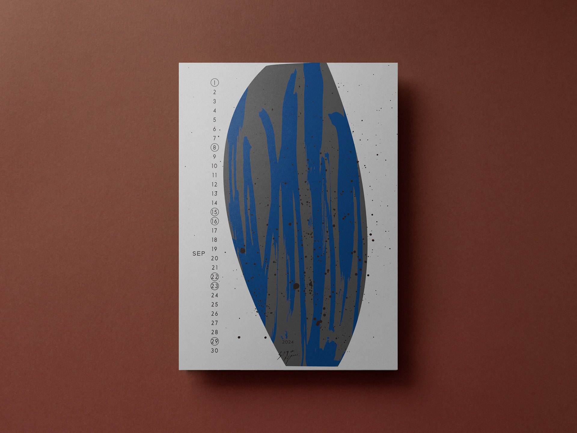 落ち着きある色調と垂直構成で、季節の変わり目の空気感を表現。
Vertical forms and subdued tones express the quiet transition of seasons in September.