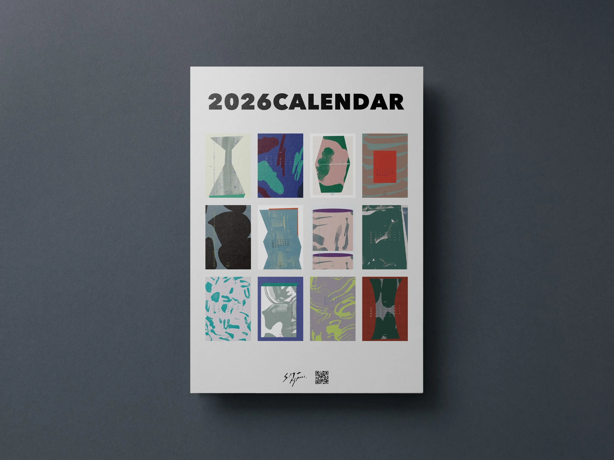 2026CALENDAR｜サトウアサミ 抽象画とパターンデザインのカレンダー
