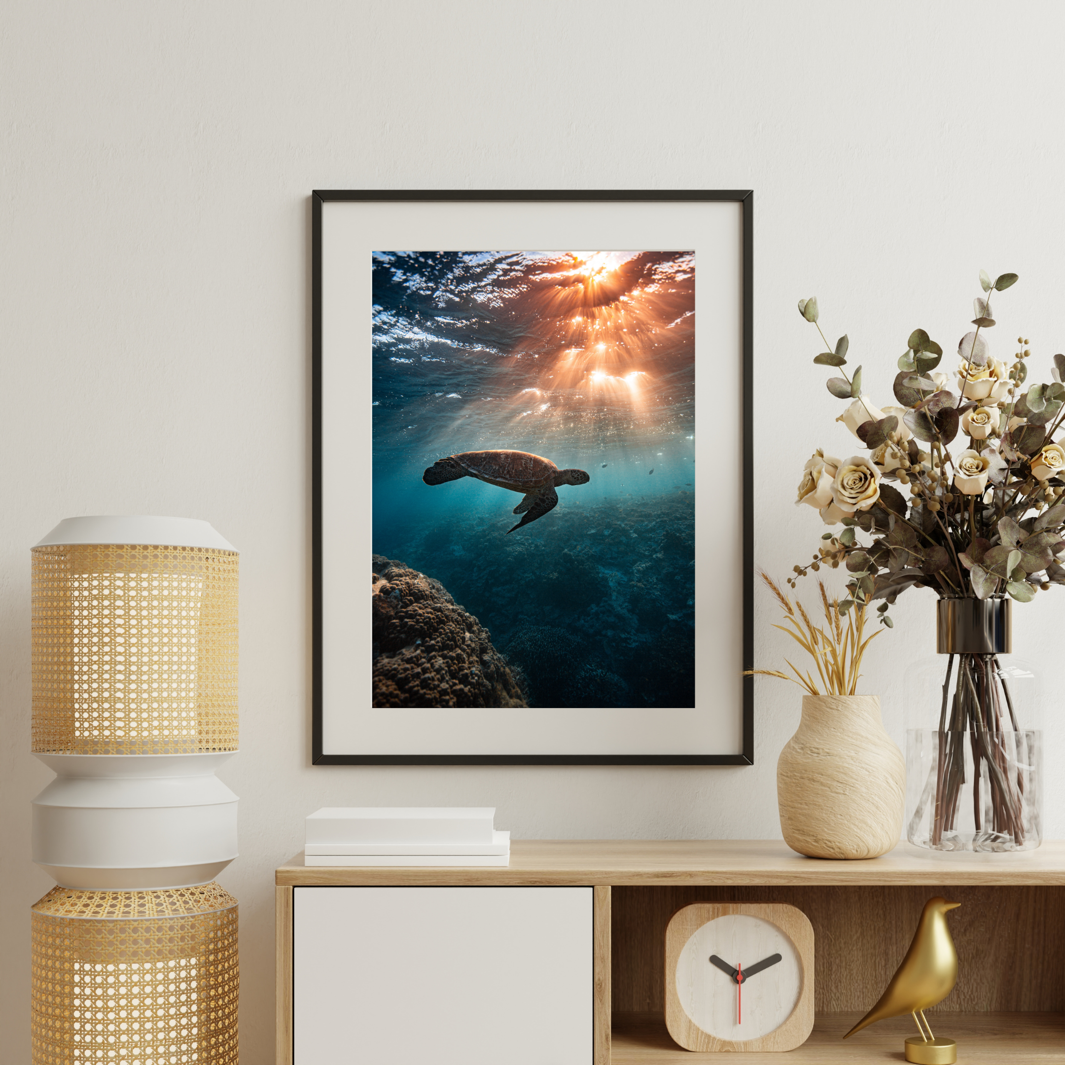 Brown and White Minimalist 3D Illustration Wall Frame Mockup Instagram Post.png