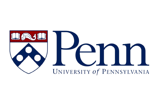 University of Pennsylvania logo featuring a shield with open books, a snake, and three circles, accompanied by the words 'Penn' and 'University of Pennsylvania'.