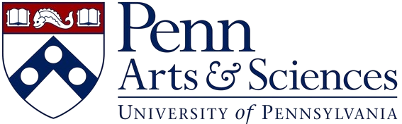 Penn Arts & Sciences logo with shield featuring a lion and open book, and the text 'Penn Arts & Sciences University of Pennsylvania'.