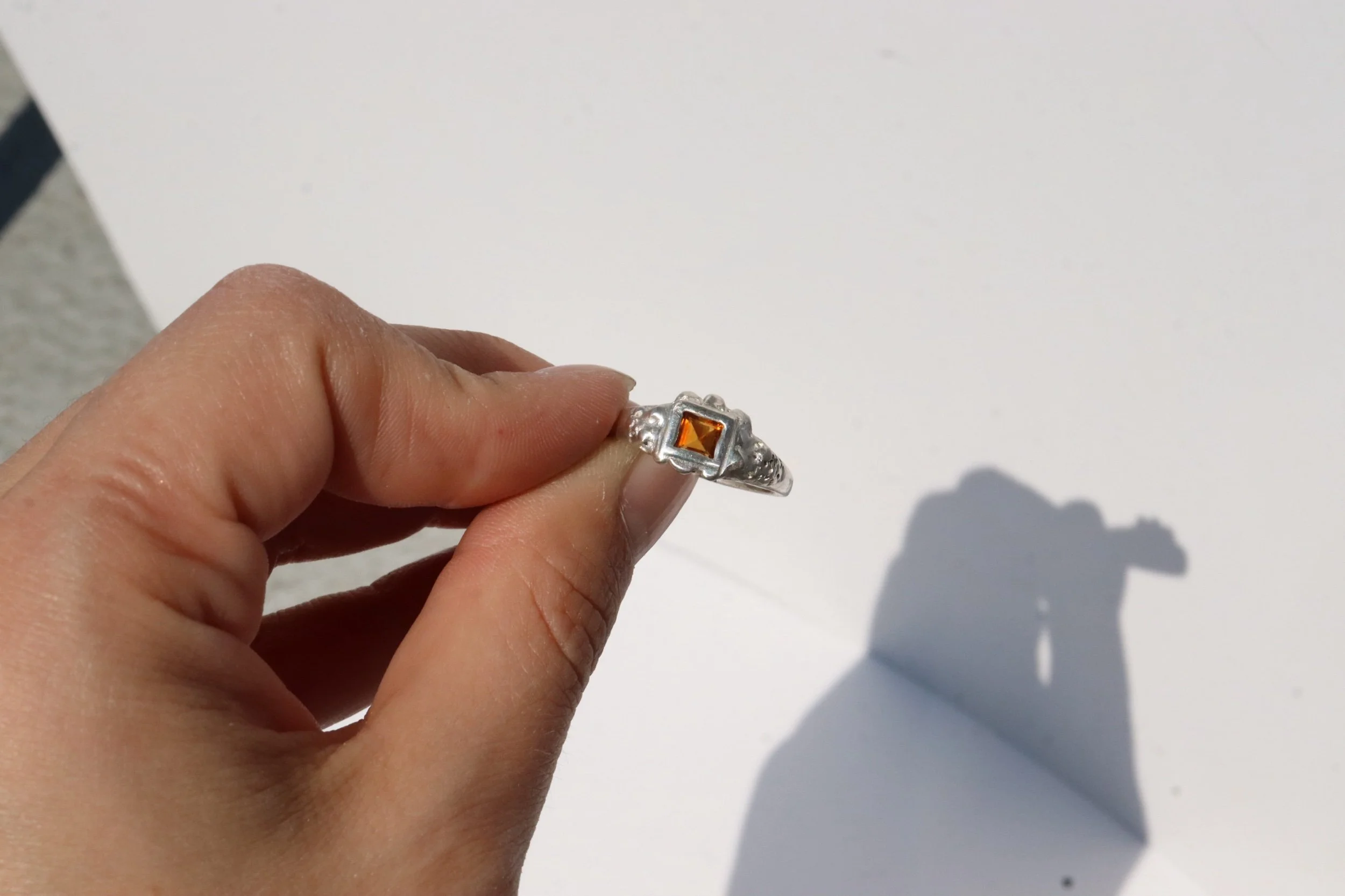 textured citrine sz 6