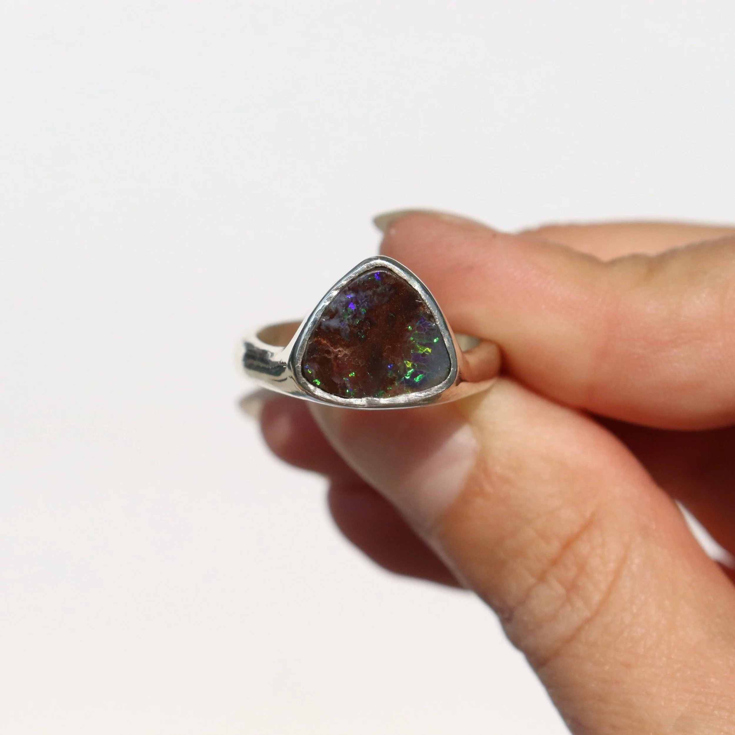 tri boulder opal sz 9