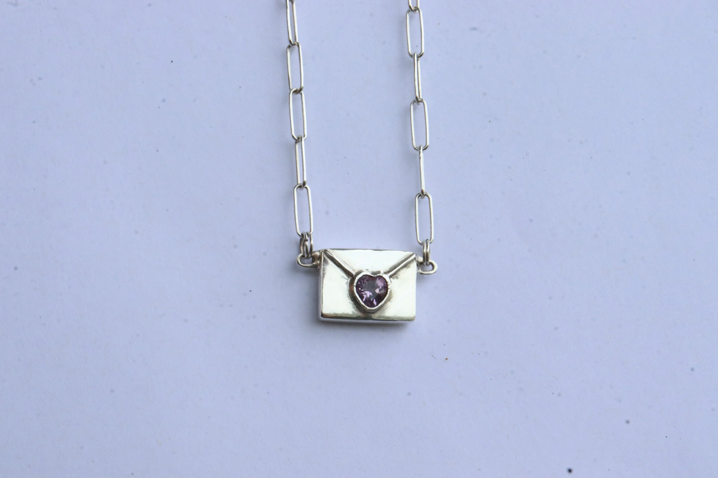 amethyst letter pendant
