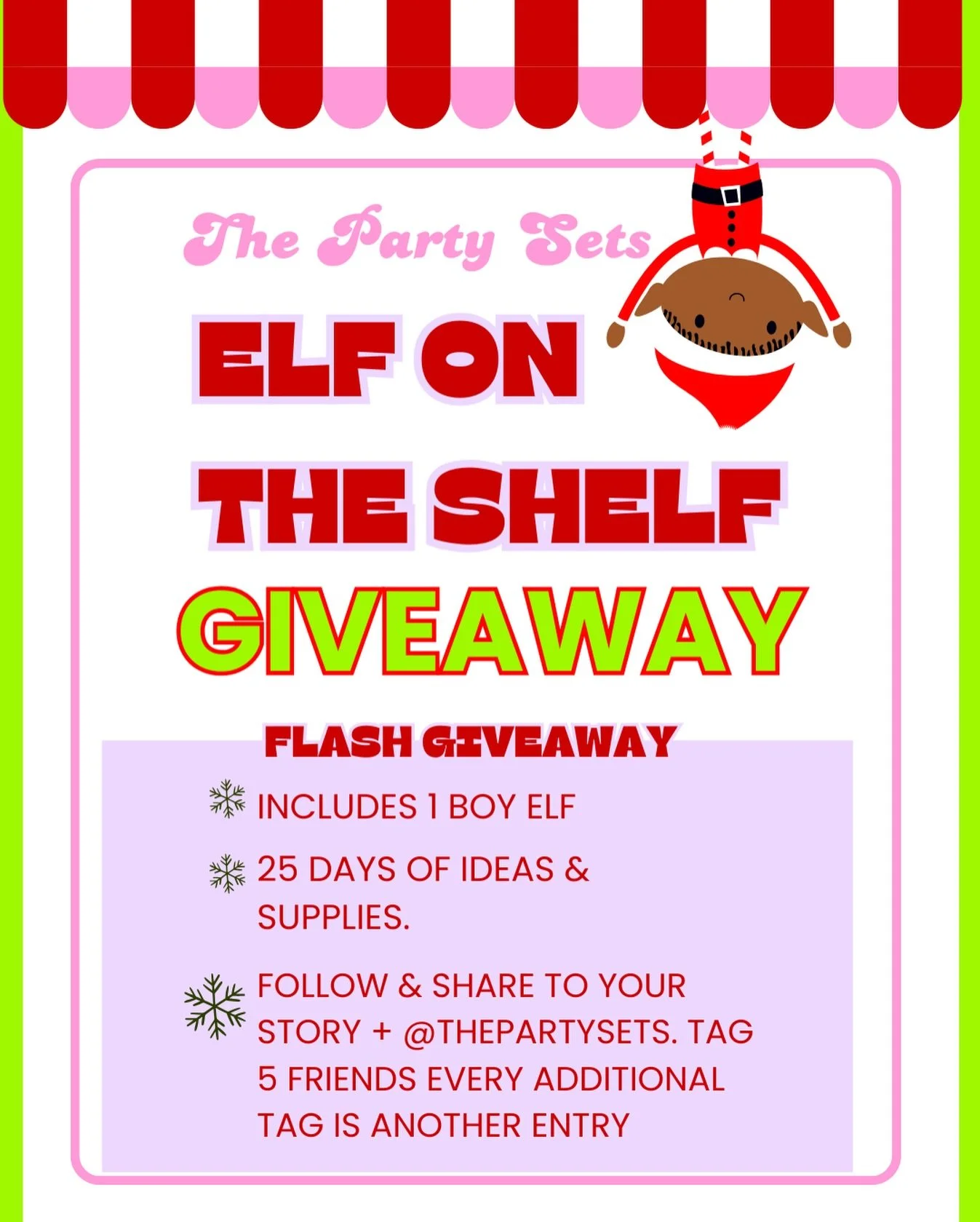 🎄 FLASH GIVEAWAY 🎄
Had a few extra and things and thought what's better than giving someone else the chance to have some extra holiday fun!!

I&rsquo;m giving away a complete Elf on the Shelf kit! 
✨ Includes 1 boy elf
✨ 25 days of creative, pre-pl