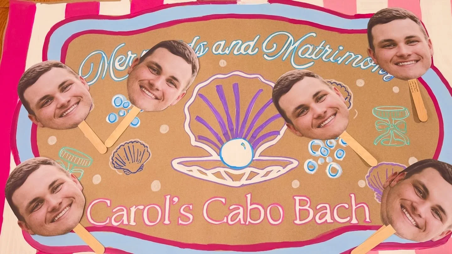 Personalized details make the difference.

Custom bachelorette decor for a Cabo weekend 🌴
Decor with a personal touch is always a win.

#bach #bachloretteparty #customdecor