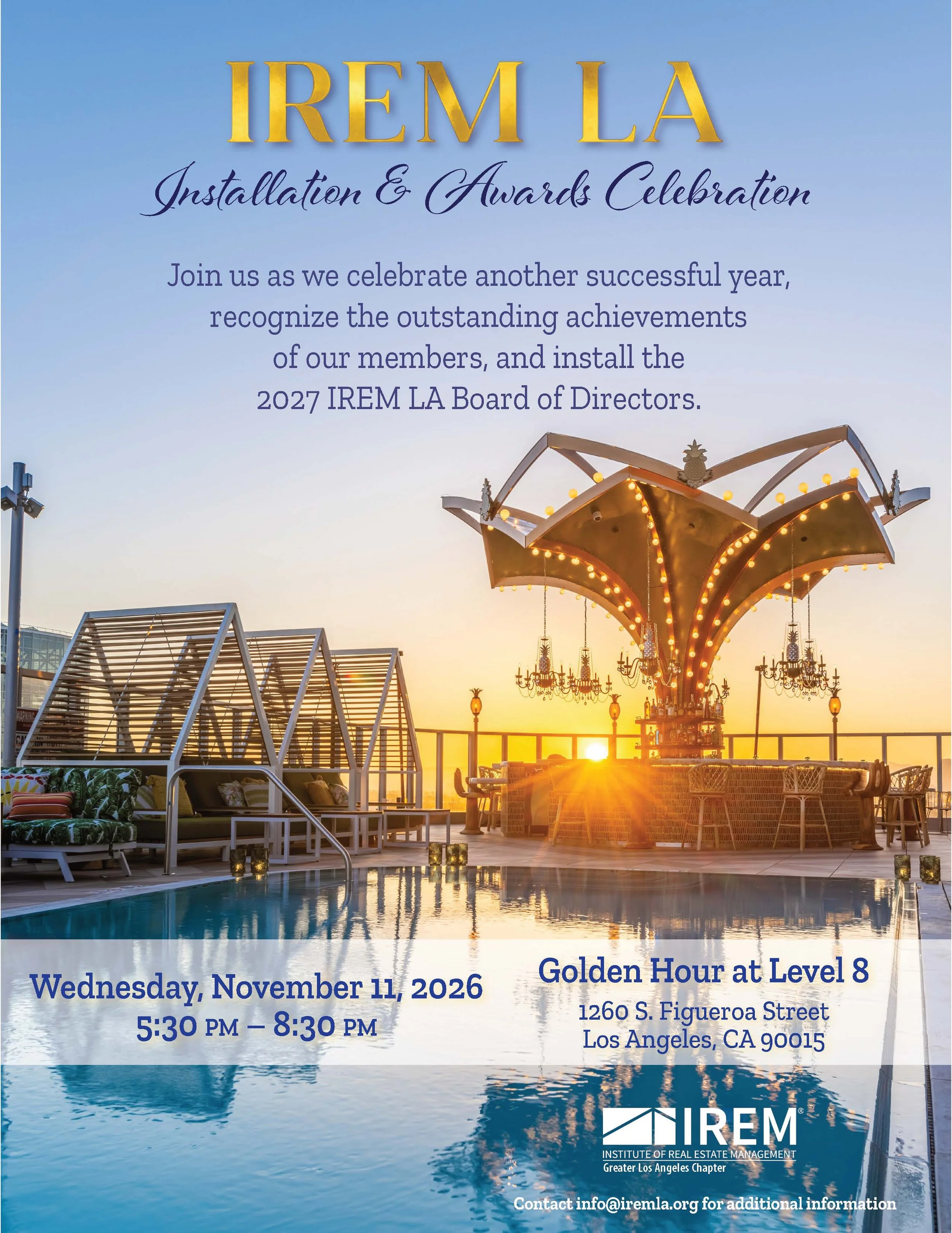 Installation and Awards Celebration @ Golden Hour