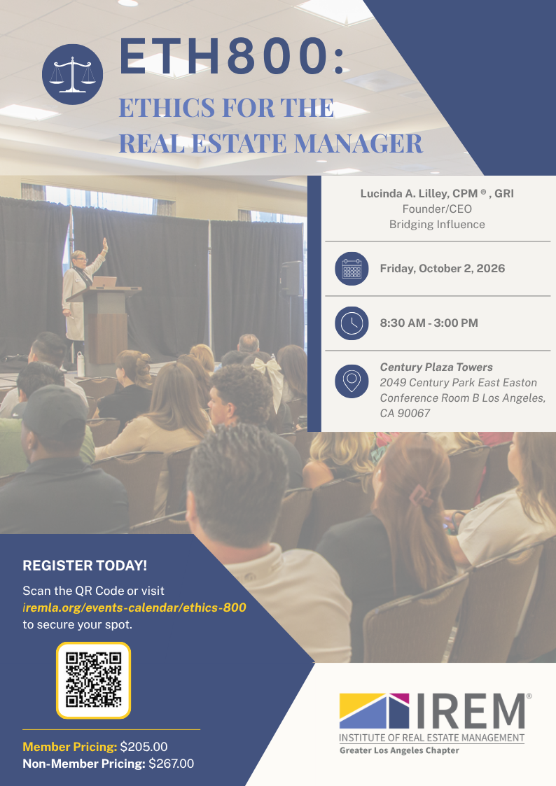 Ethics 800: Ethics for the Real Estate Manager 
