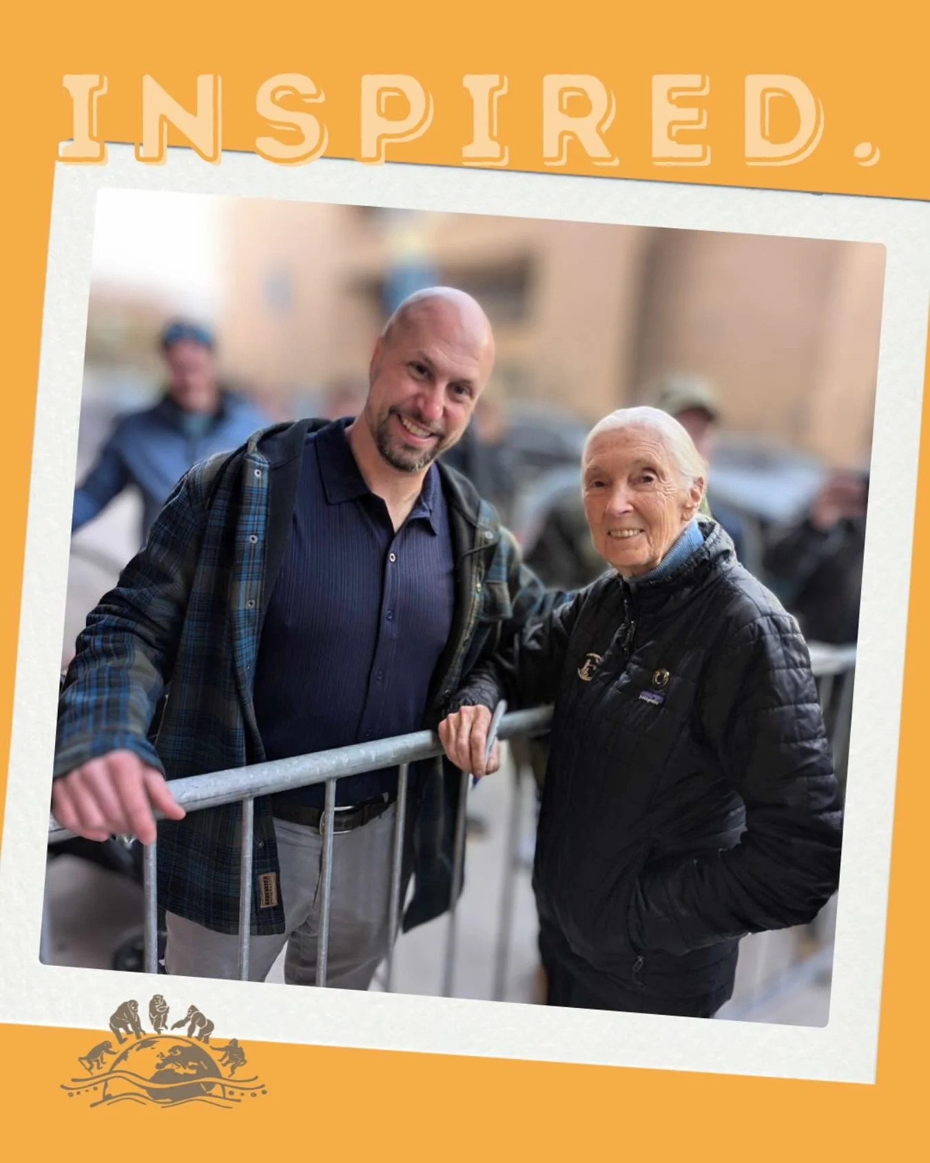 A wonderful reunion with the inspirational Dr. Jane yesterday at The Lyric in Baltimore, MD. @janegoodallinst @thelyricbaltimore 

It was an incredible night for Toby, one of our Primate Studies co-founders to be in attendance and to have the opportu