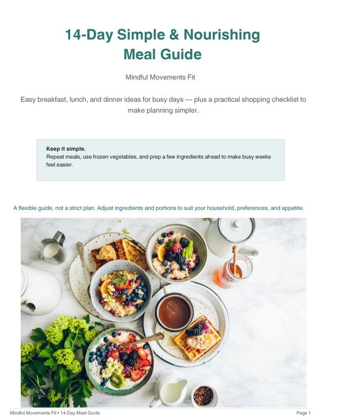 14 Day Meal Guide with Shopping List