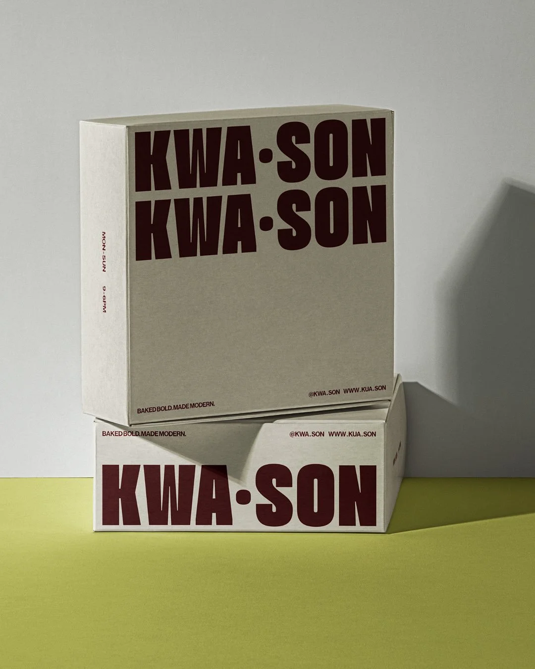 Picking a typeface is often the trickiest part of the process - not because there aren&rsquo;t options, but because the right one has to tell the story. It&rsquo;s the voice of the brand, before a single word is even read.

For KWA&bull;SON, we went 
