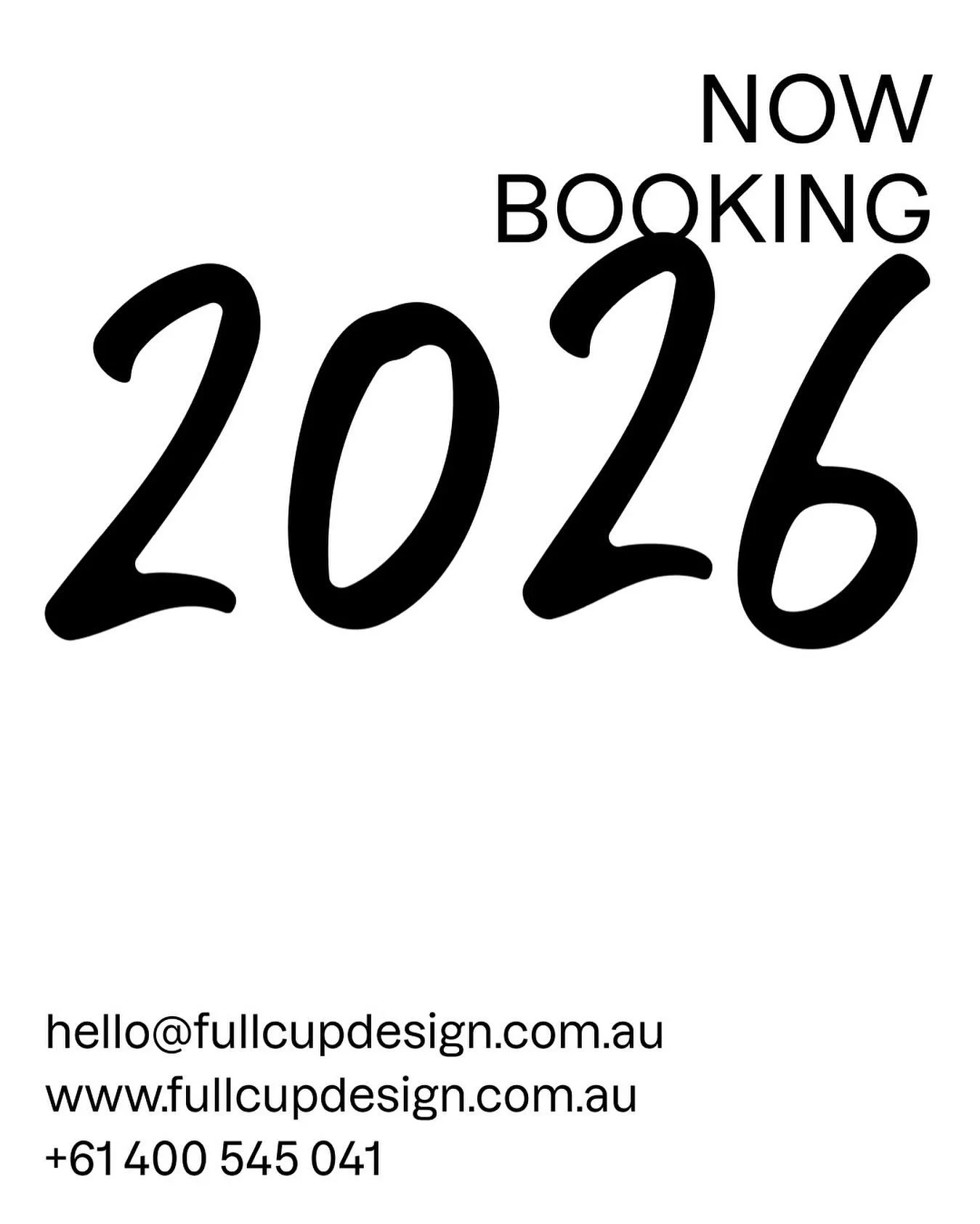 We&rsquo;re looking ahead to 2026 with cups full and creativity overflowing.

A fresh quarter, a fresh lineup of big ideas, bold brands, and beautiful transformations &mdash; and we&rsquo;re officially opening bookings for the new year.

If you&rsquo