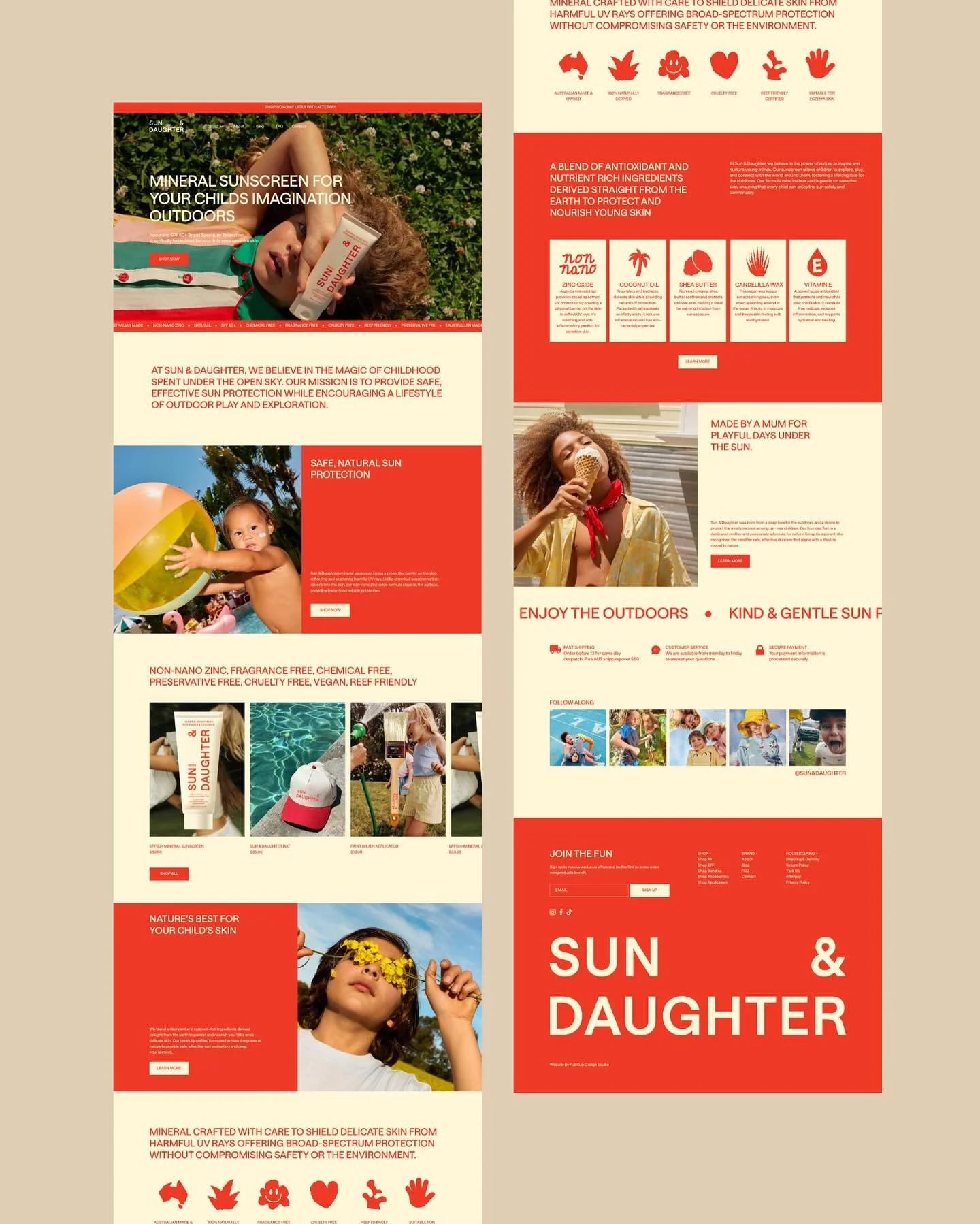 The end product is clear.
The website is successful.
But of course &mdash; it all starts with the founder.

Tori has built Sun &amp; Daughter with such clarity, care and conviction that the website could only ever reflect that. When the vision is str