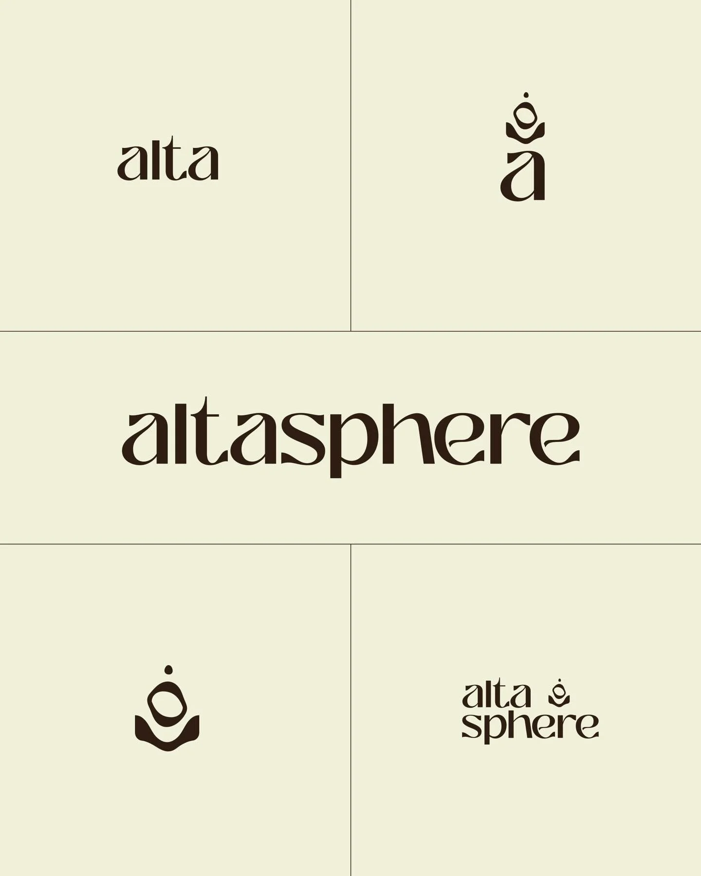 The Altasphere branding is a refined expression of Home, Body, and Mind &mdash; distilled into something modern, grounded, and quietly powerful.

At its core, the wordmark feels elevated yet organic. The serif typography carries softness and intentio