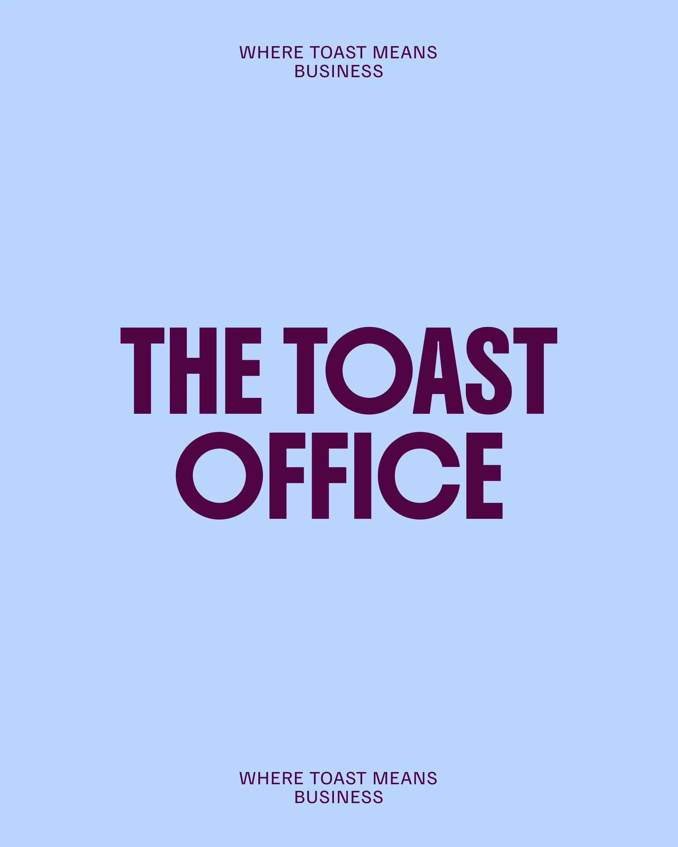 The Toast Office, signed off properly.

The logo suite was designed to work like the brand itself, structured, repeatable, and a little unexpected.

A bold primary mark that holds its own.
A shorthand that builds familiarity over time.
A stamp that m