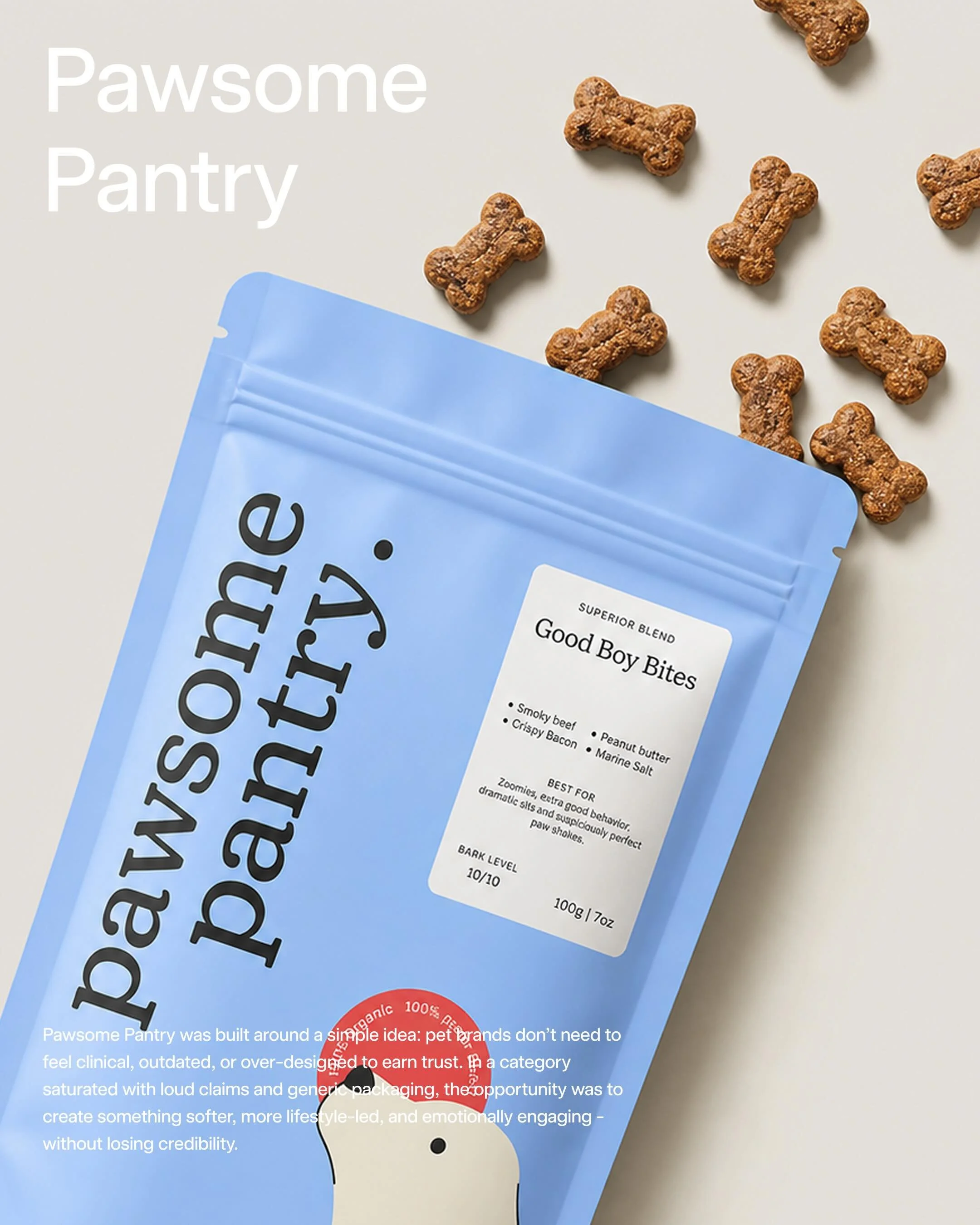 Pawsome Pantry came to us ready for change. Through our 12 Week Program &mdash; The Signature Growth Program &mdash; we worked closely with the founders across weekly strategy calls, a full brand audit, and ongoing creative direction to uncover oppor