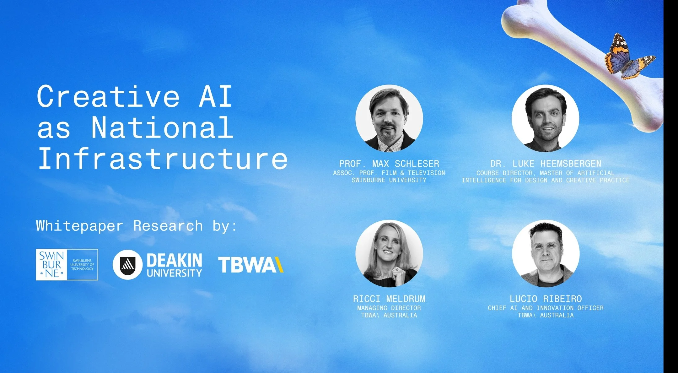 TBWA\Australia hosted partners, clients, and thought leaders for the launch of &ldquo;Creative AI as National Infrastructure&rdquo;, a new whitepaper authored by Deakin University and Swinburne University of Technology using data from TBWA\Australia&