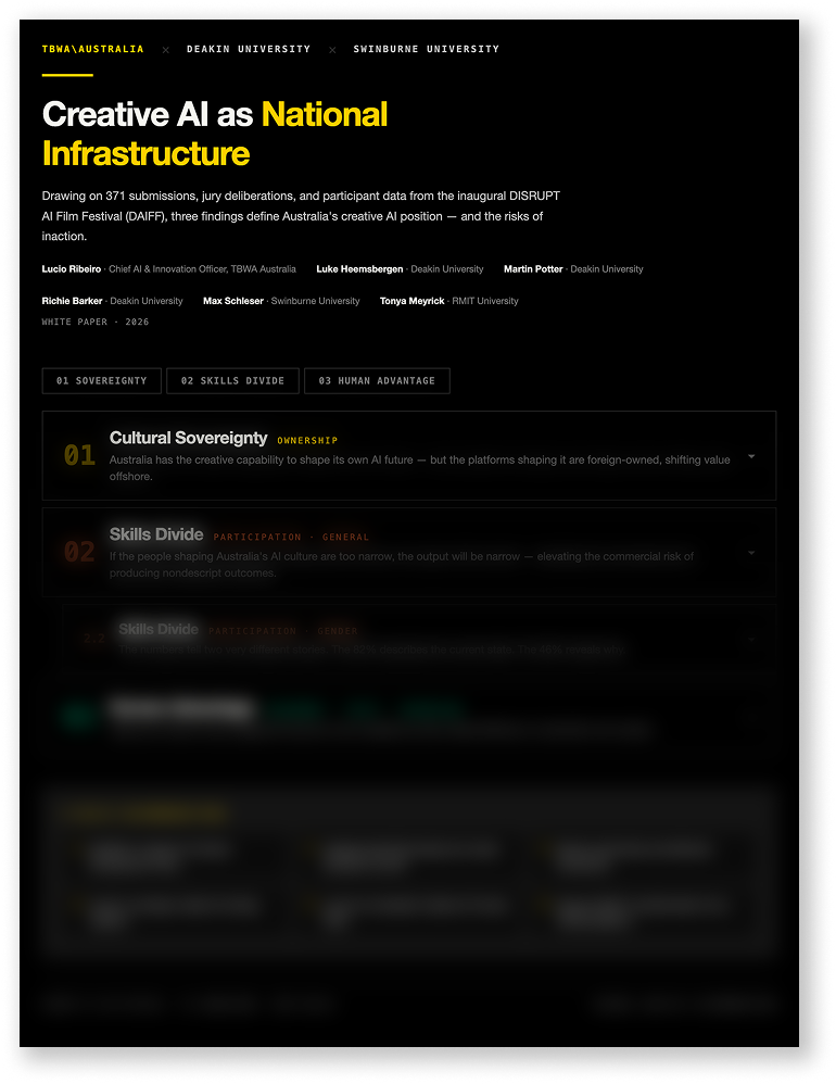 Creative AI as National Infrastructure