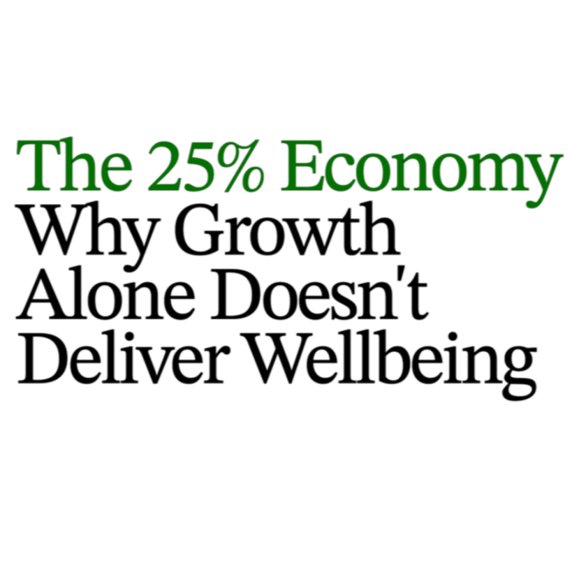 Global GDP has tripled since 1970, but life satisfaction in wealthy nations has barely moved. Our paper argues that the key issue is not how much economies grow, but where that growth goes. What matters for wellbeing is spending composition, not spen
