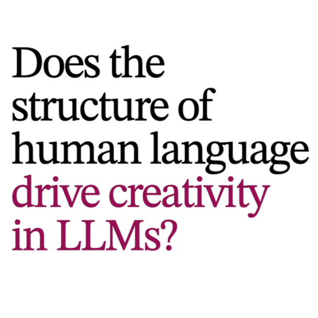 Why do language models feel creative at all? This paper argues that the answer may lie not in seamless global understanding, but in the local patterns of human language.